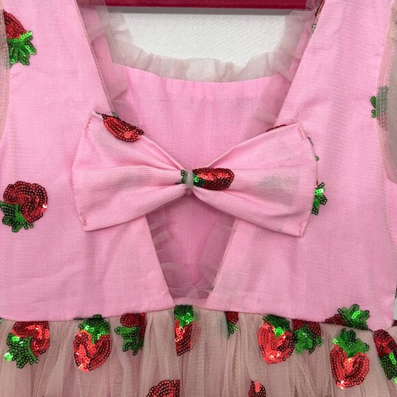 Lola + The Boys Strawberry Sequin Tulle Dress Size 8 - Picture 7 of 11